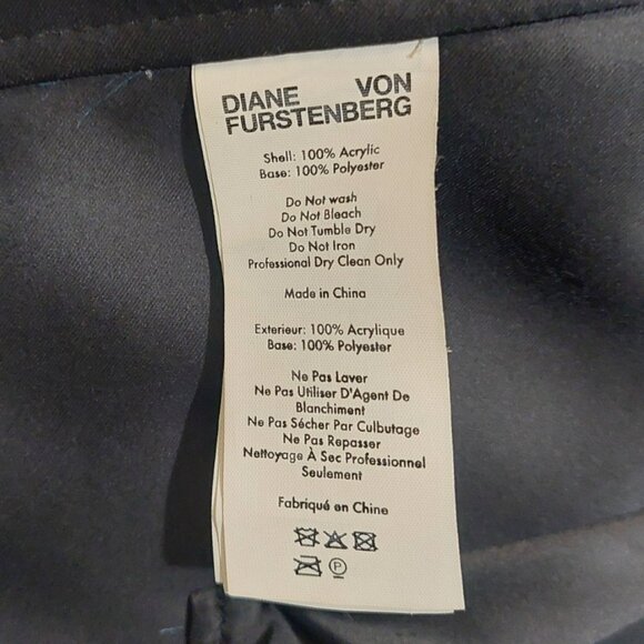 💥INSANELY BEAUTIFUL💥DVF Luxurious Collared Faux Fur Jacket in Cerulean Blue - Picture 15 of 16